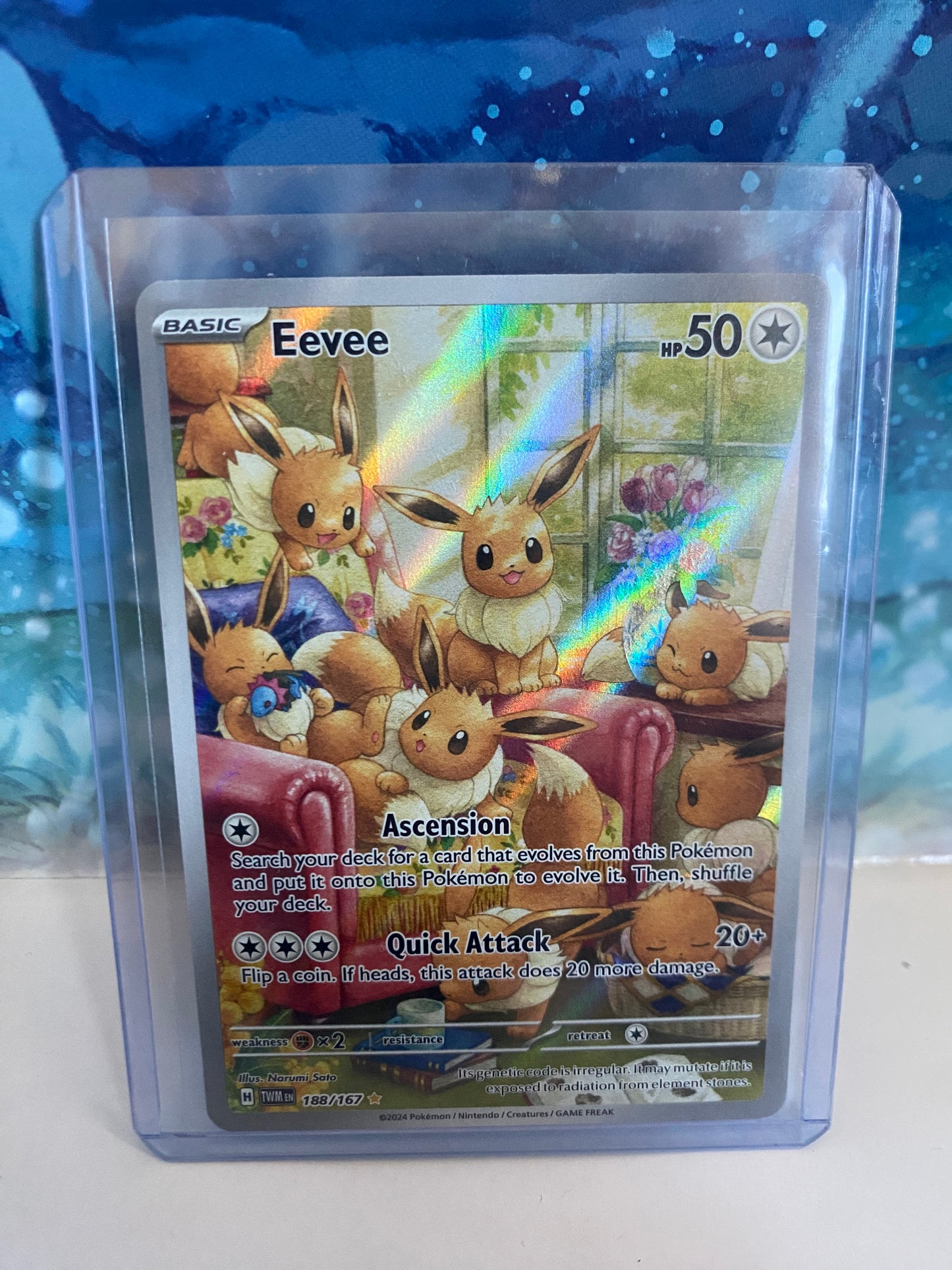 Eevee 188/167 Twilight Masquerade toploader