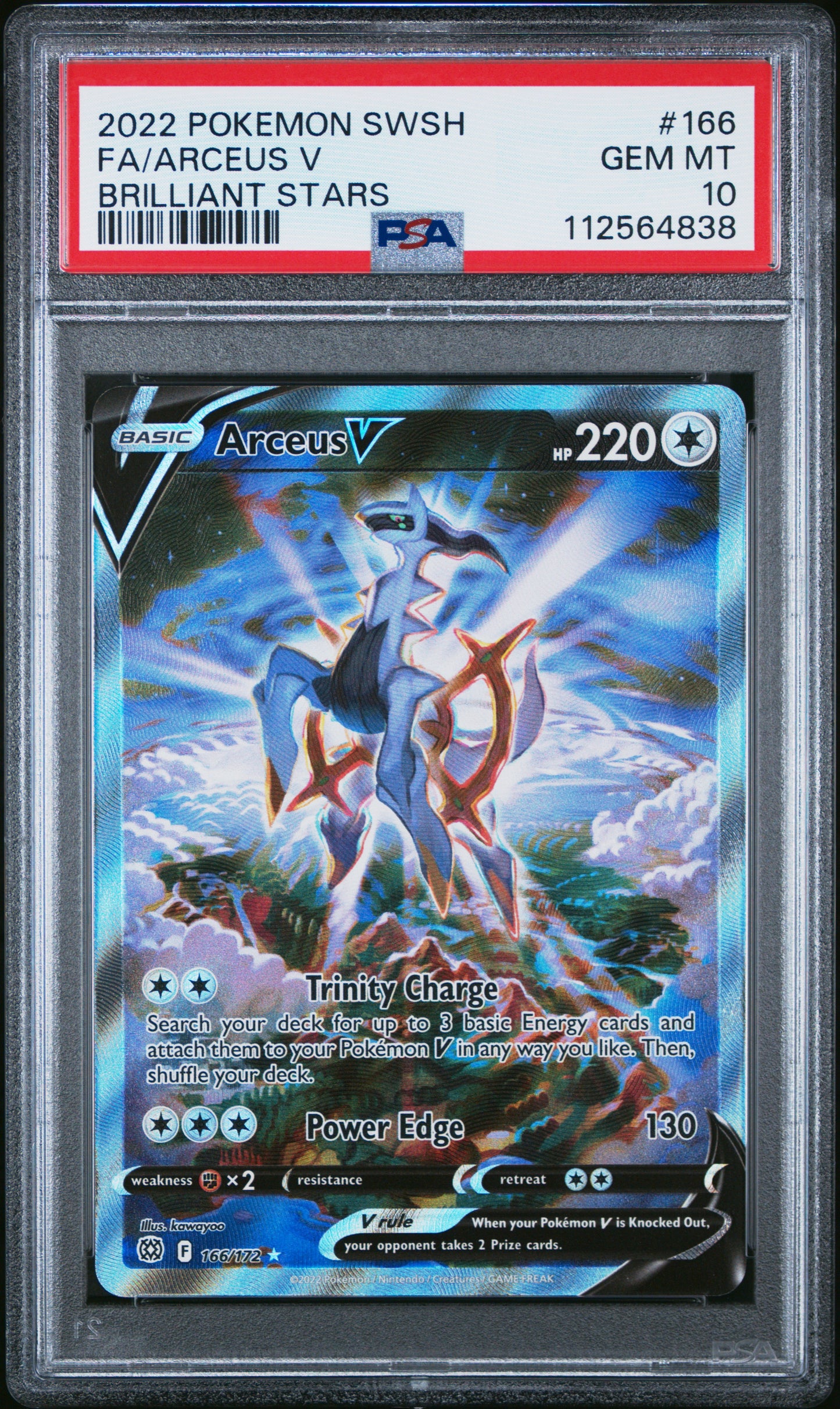 Arceus V 166 PSA 10 PSA scan voorkant