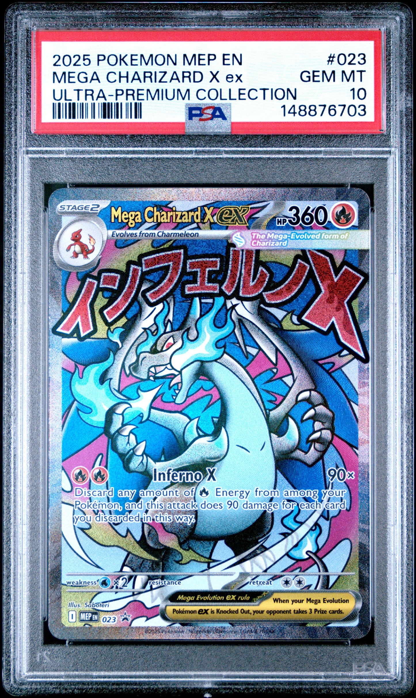 Charizard MEP023 PSA 10 voorkant