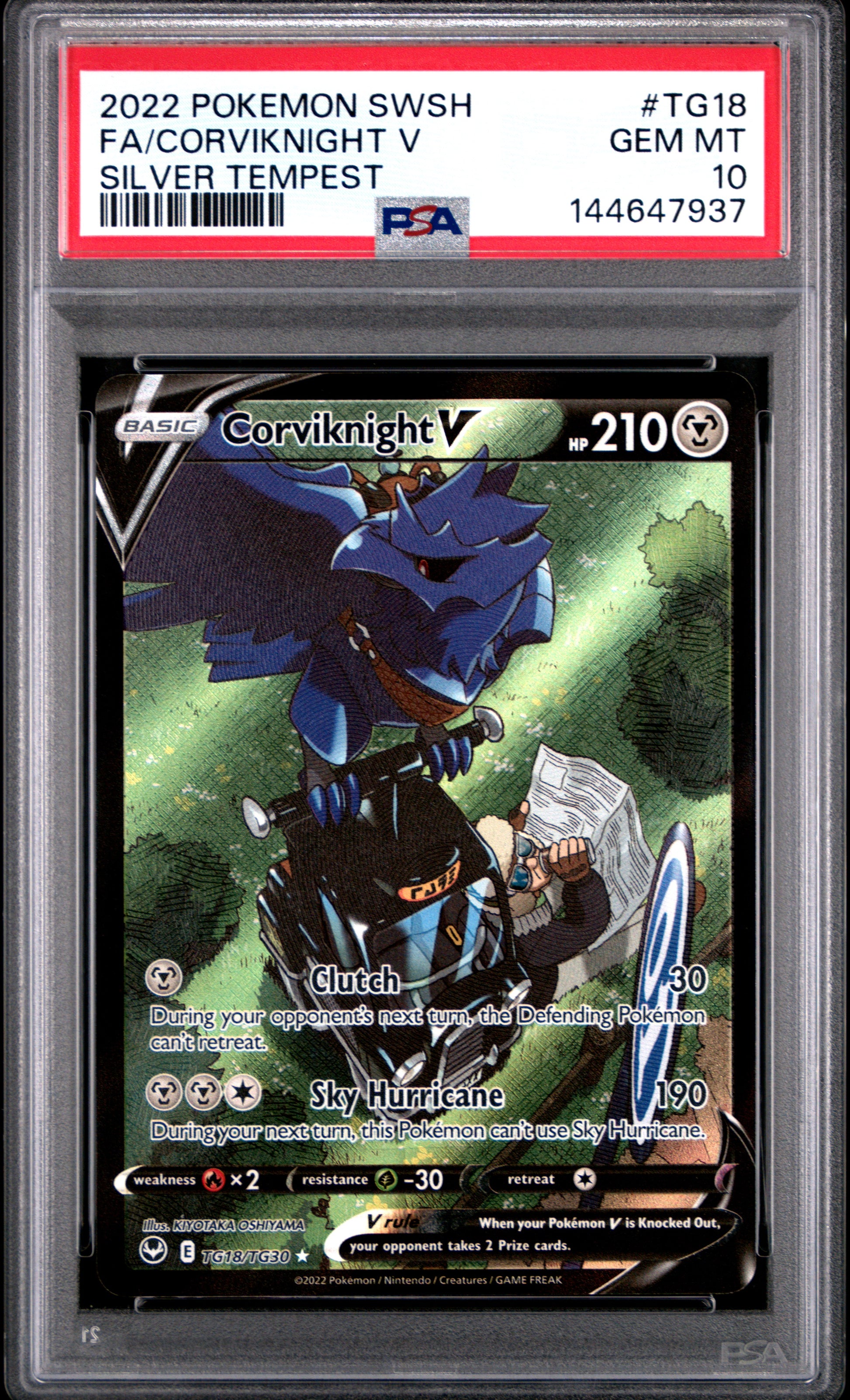 Corviknight V TG 10 PSA 10 voorkant
