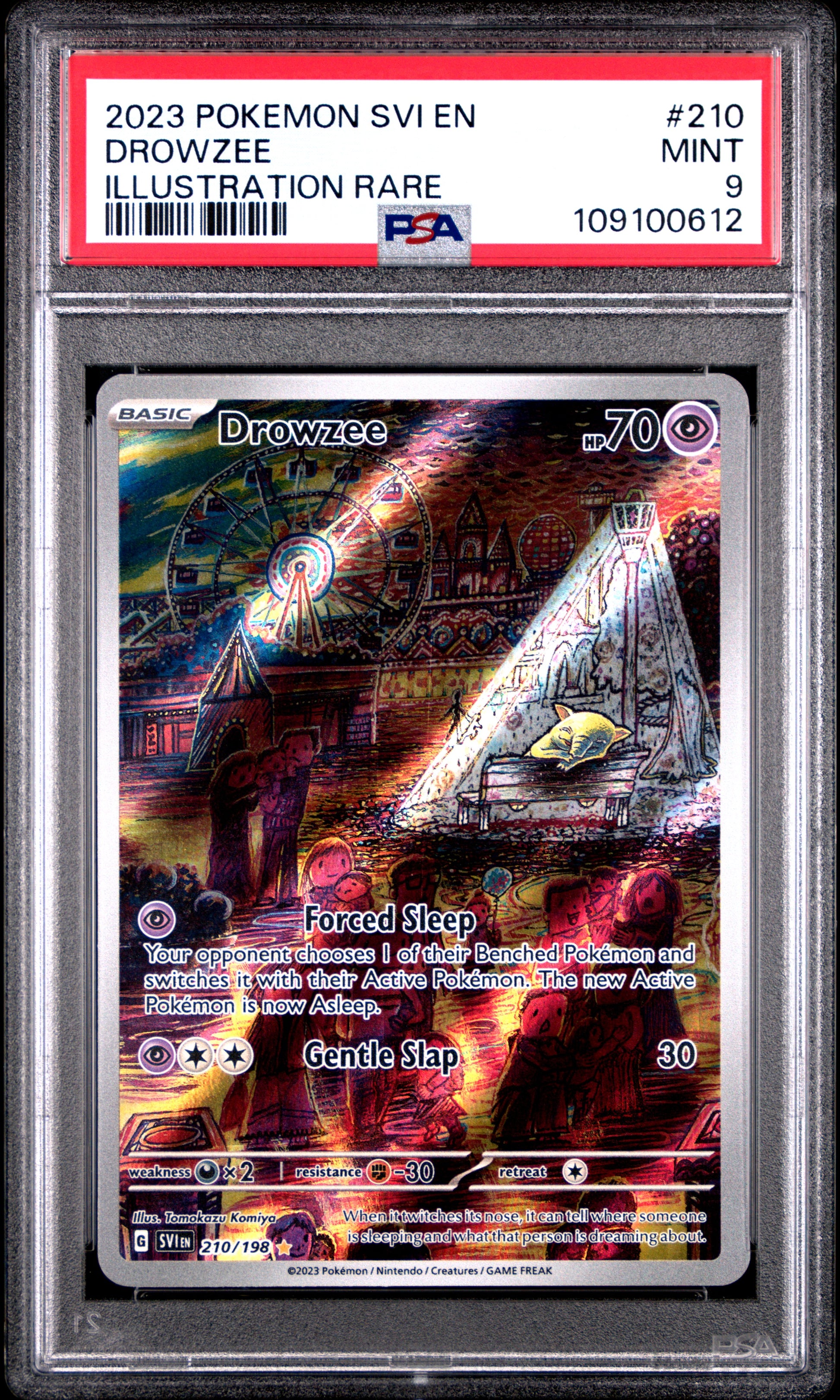 Drowzee 210 PSA 9 voorkant
