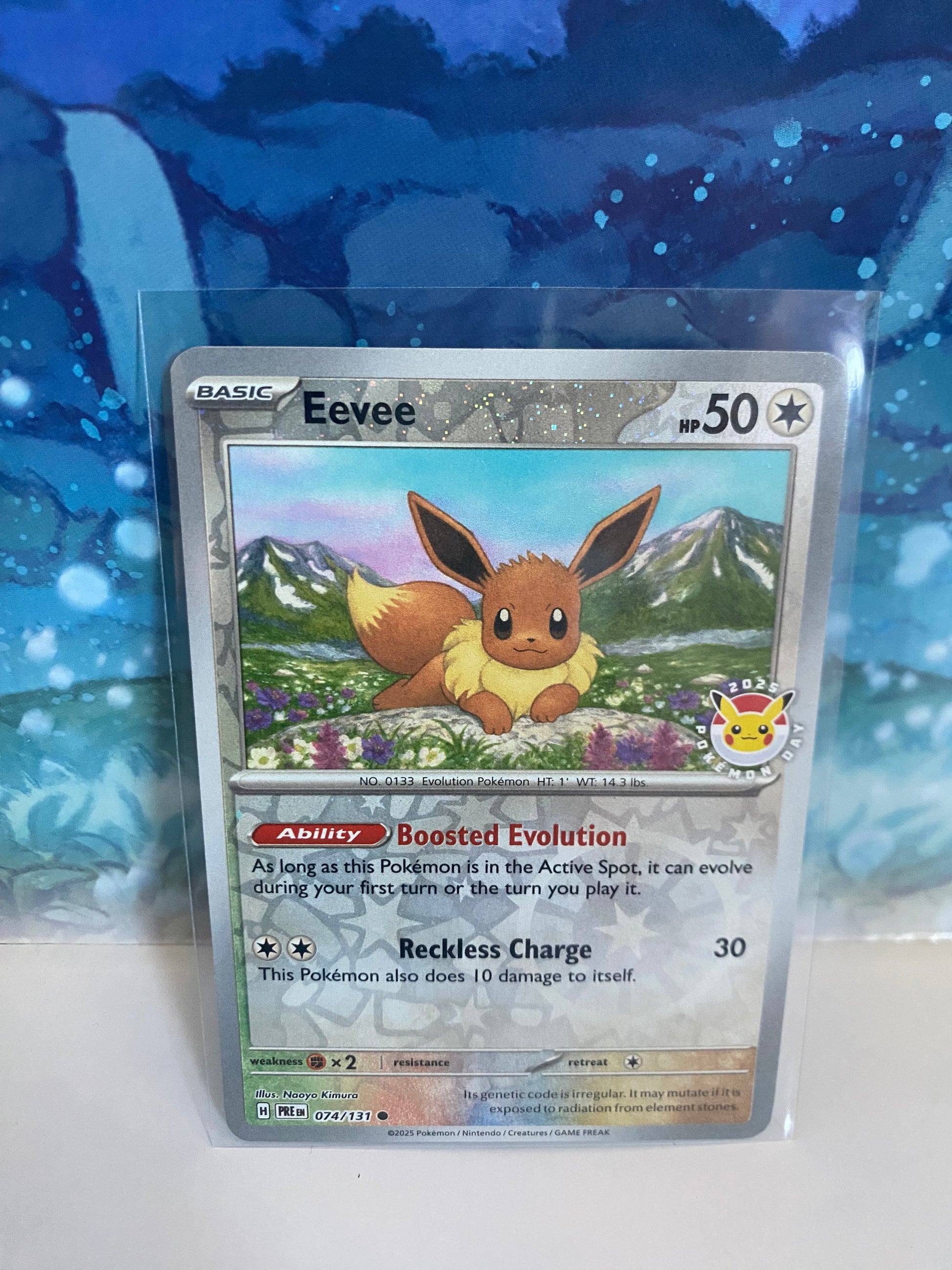 Eevee 74 Pokemon Day promo sleeved voorkant