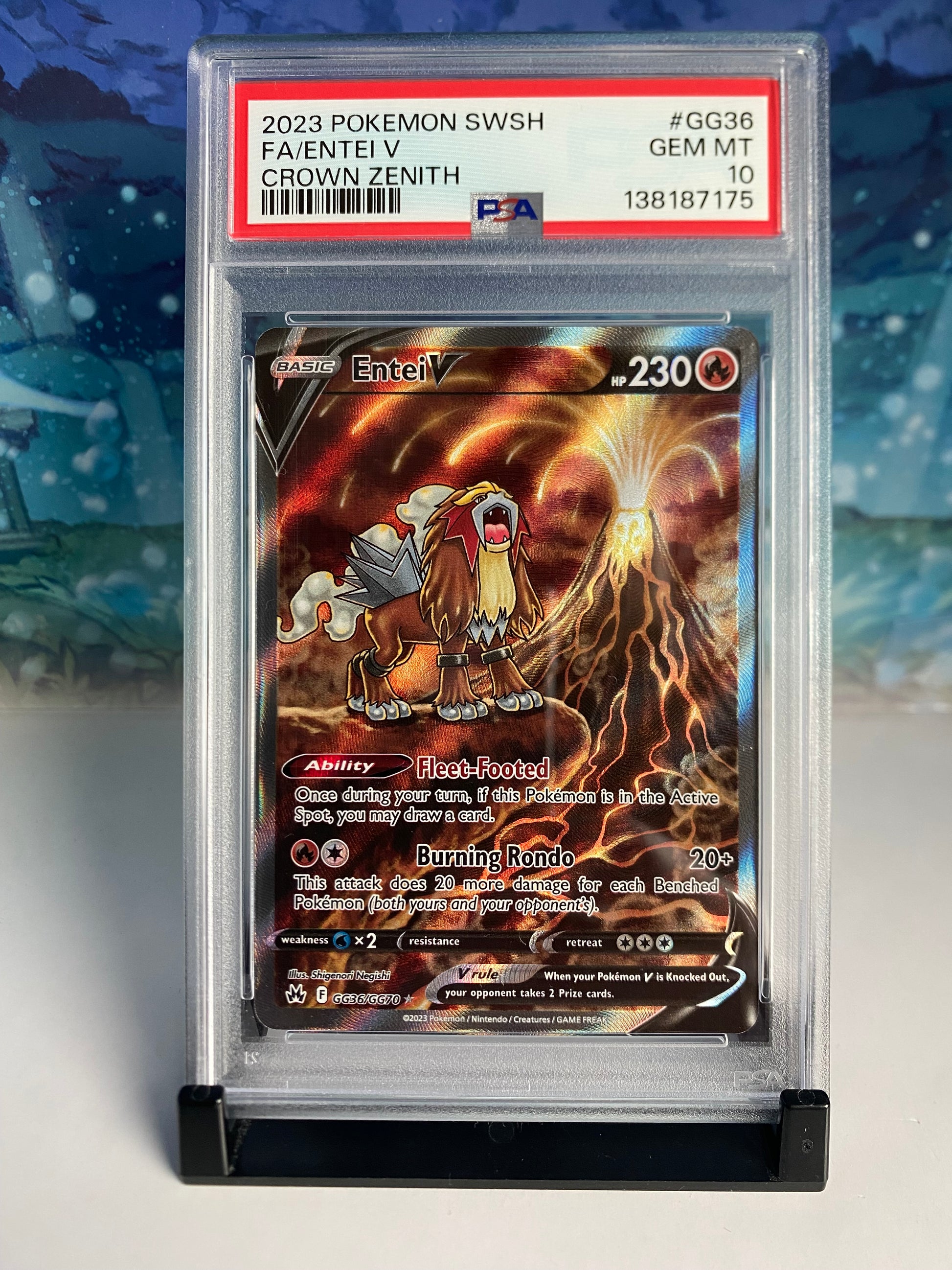 Entei V GG36 PSA 10 Sealed Collector