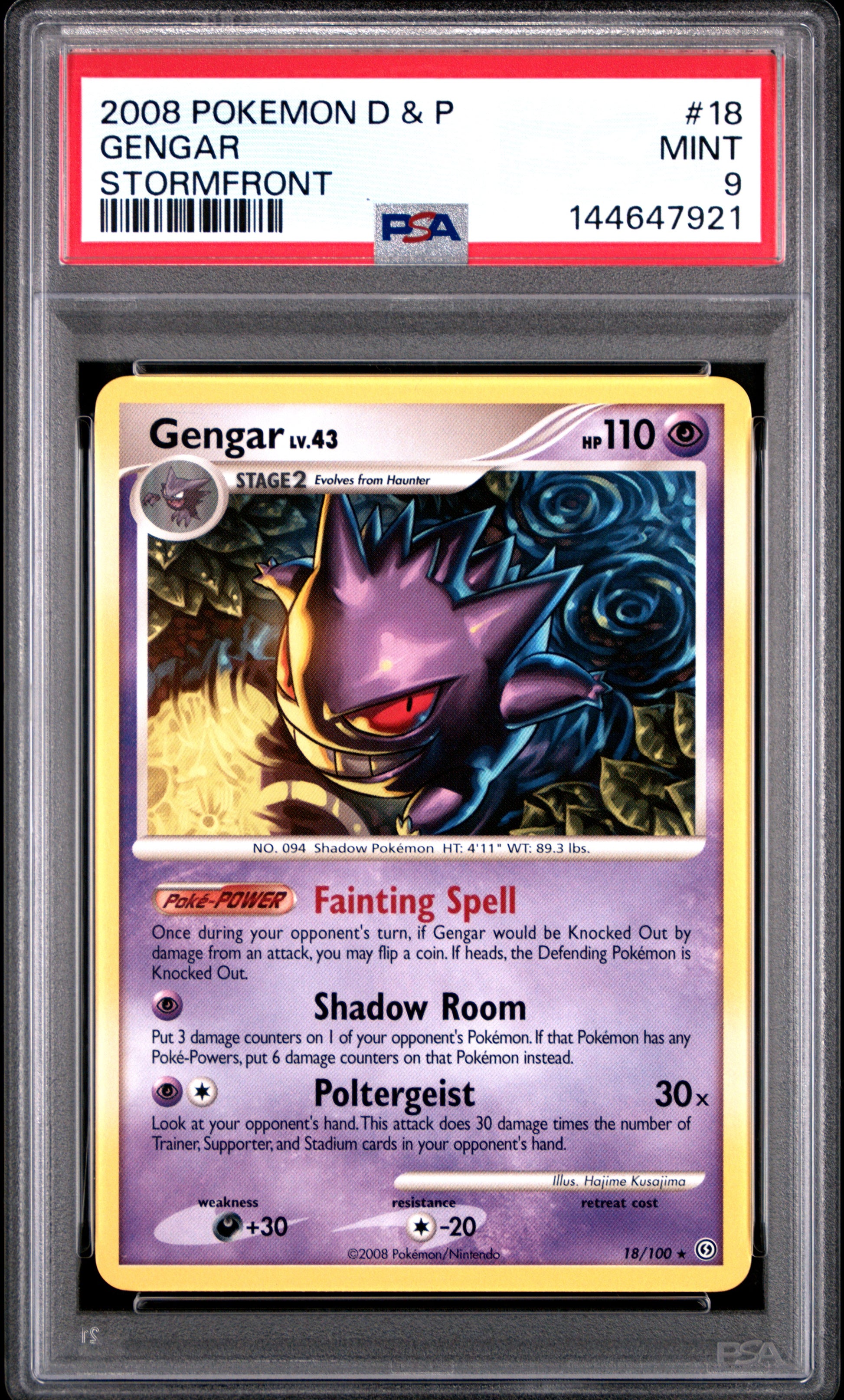 Gengar Stormfront 18 PSA 9 voorkant