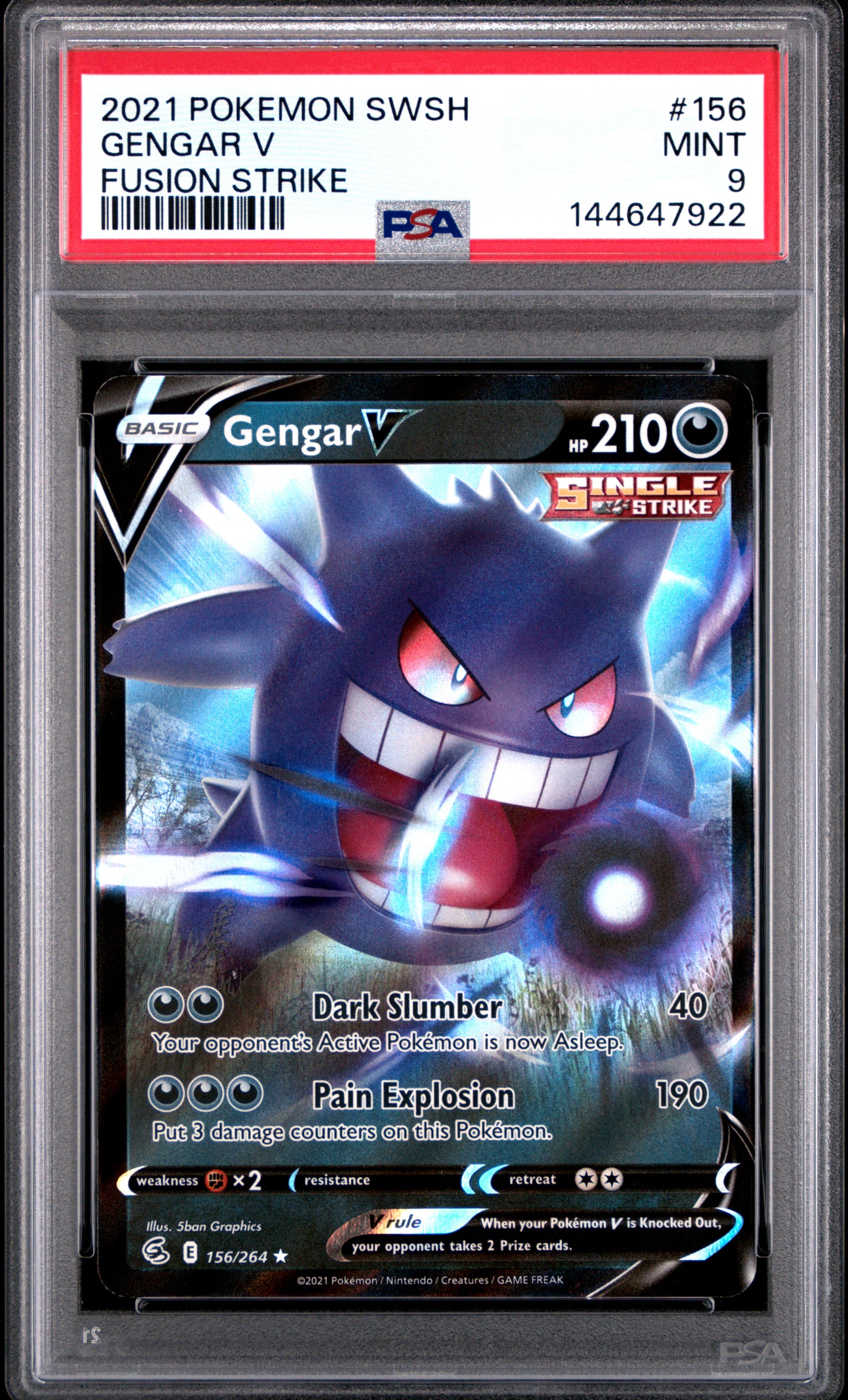 Gengar V 156 PSA 9 voorkant