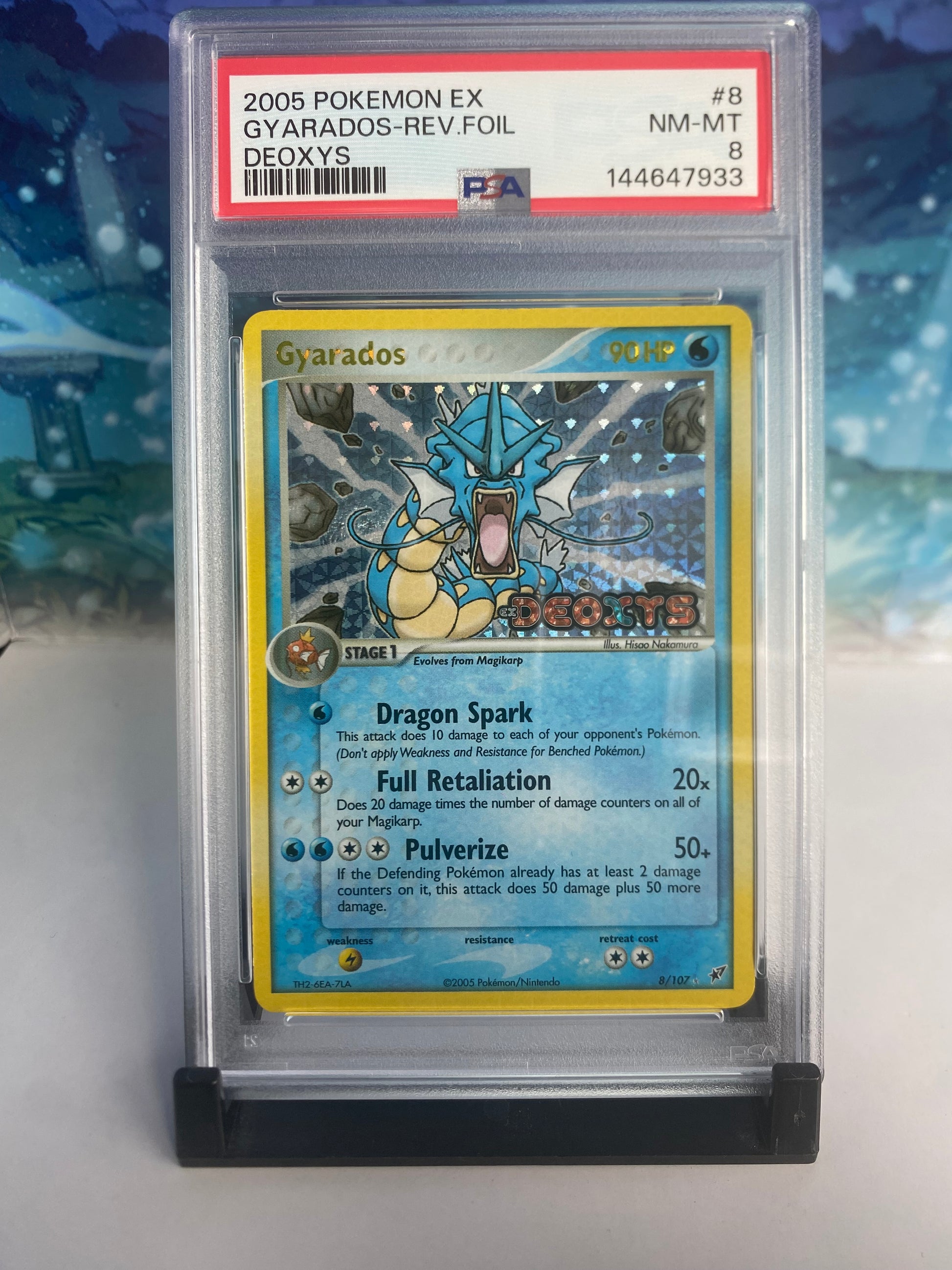 Gyarados 8 reverse Deoxys PSA 8 Sealed Collector