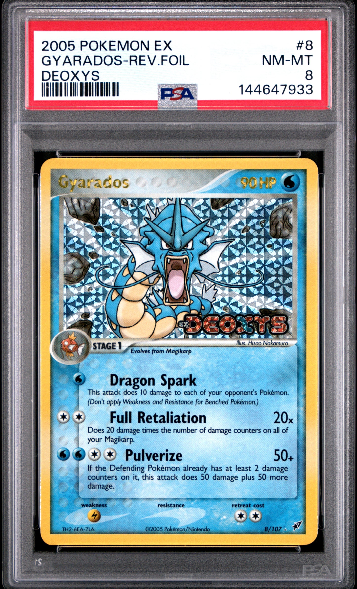 Gyarados Deoxys Reverse PSA 8 voorkant