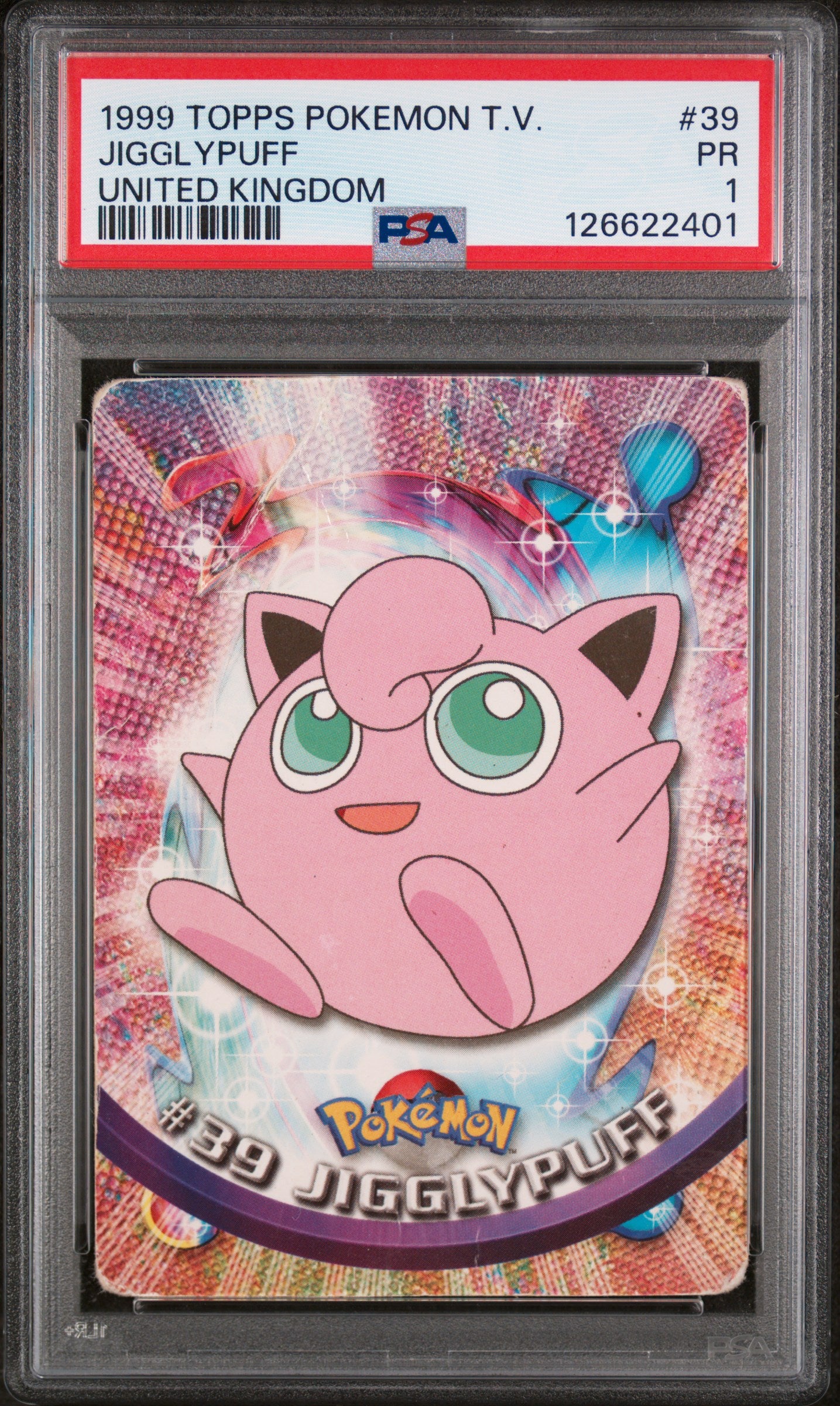 Jigglypuff Topps 1999 PSA 1 voorkant