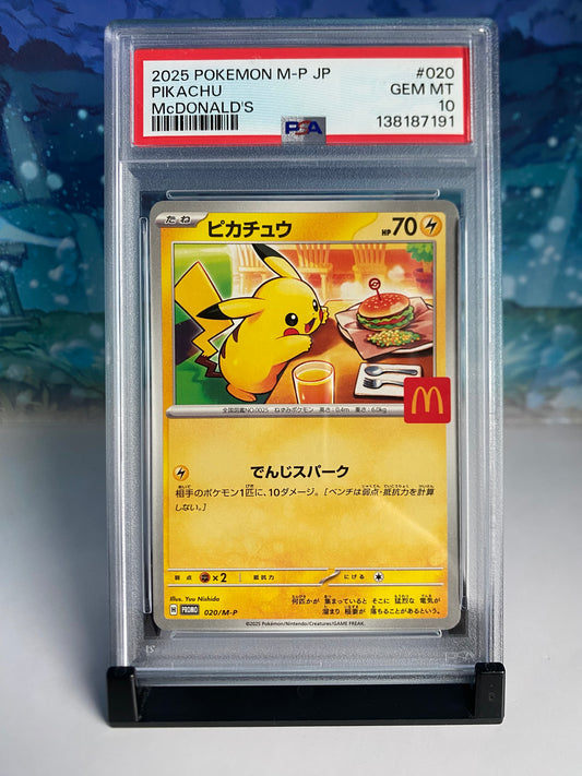 McDonald's Pikachu 020 M-P PSA 10 Sealed Collector