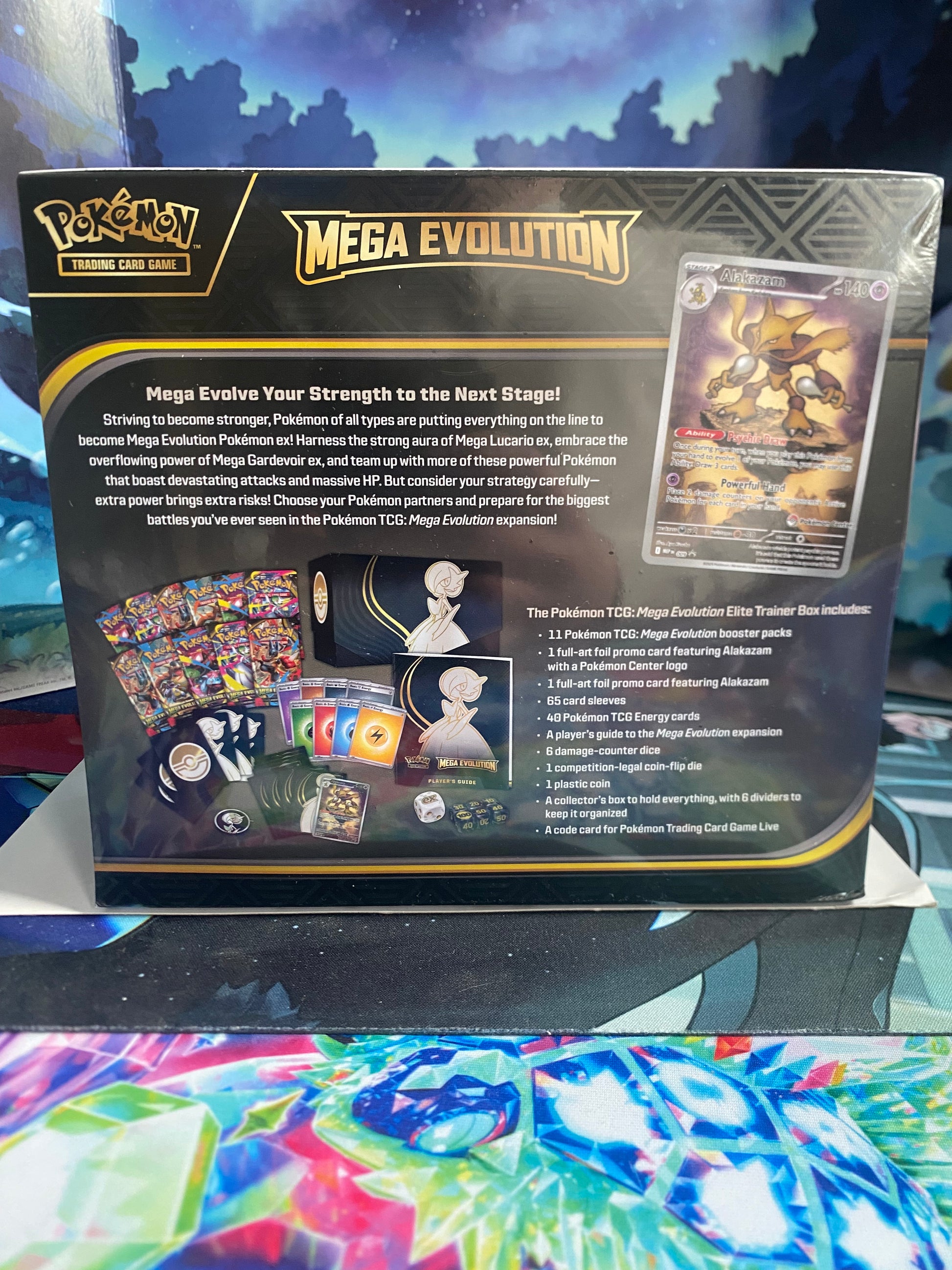 Mega Evolution Gardevoir Pokémon Center ETB rechter achterkant