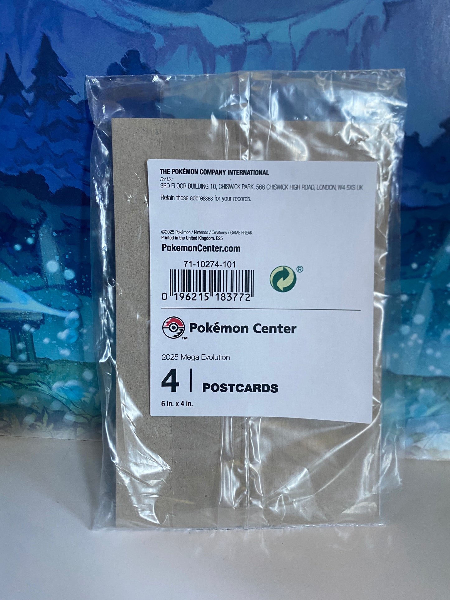 Mega Evolution Postcards Pokemon Center achterkant