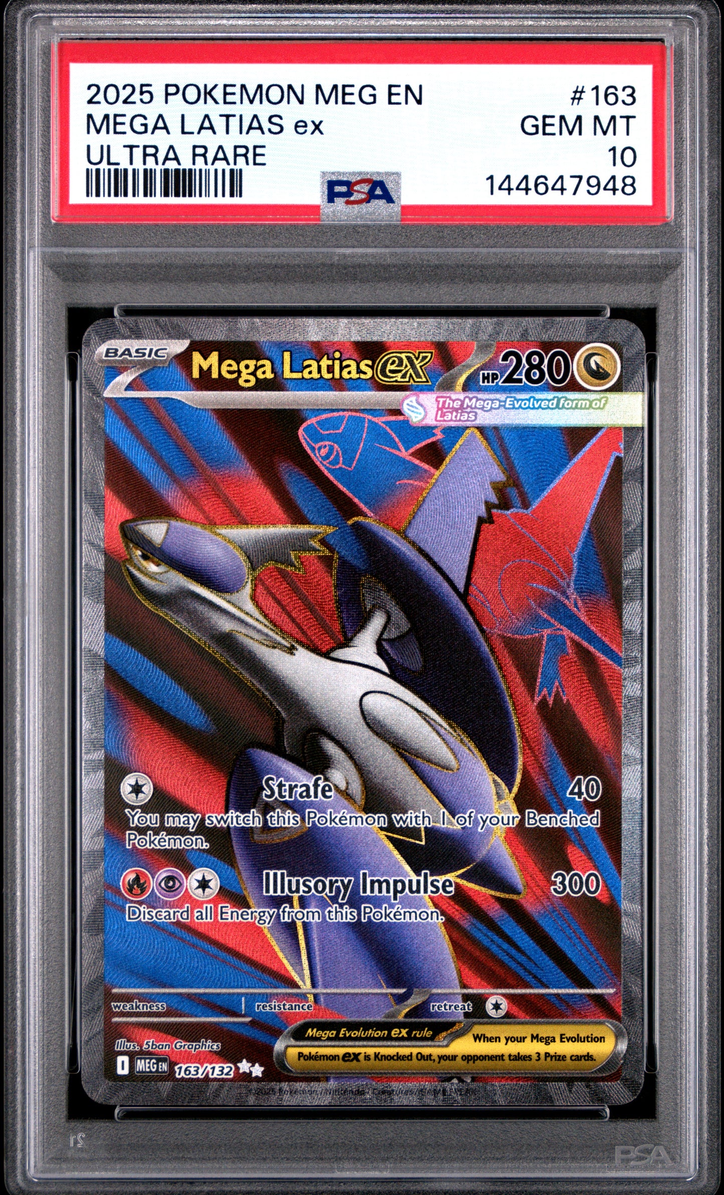 Mega Latias ex 163 PSA 10 voorkant