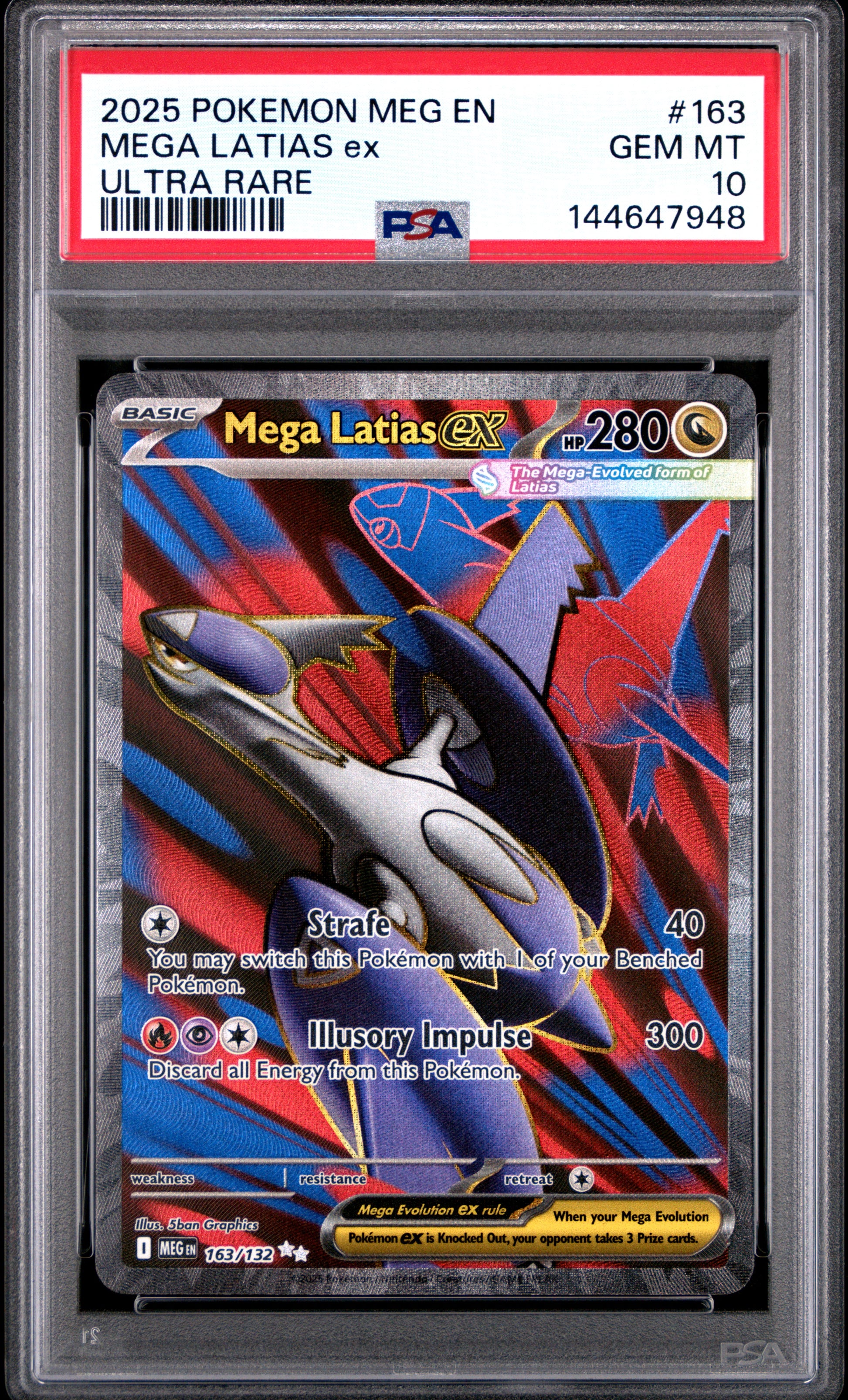 Mega Latias ex 163 PSA 10 voorkant
