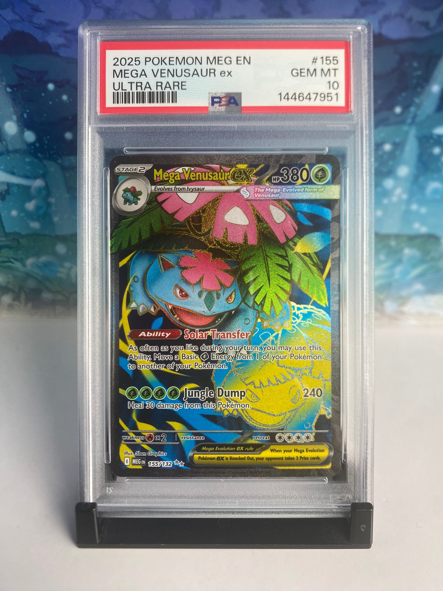 Mega Venusaur 155 PSA 10 Sealed Collector