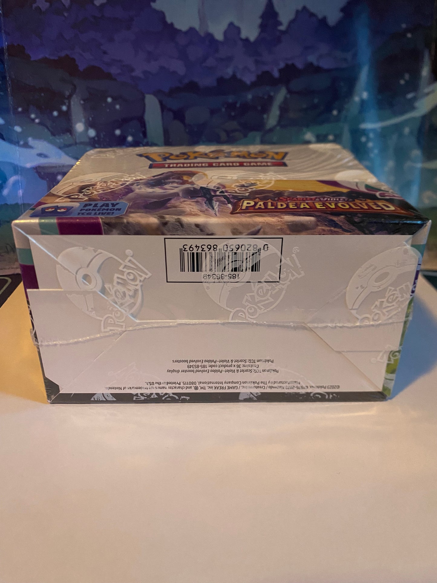 Paldea Evolved booster box onderkant Sealed Collector
