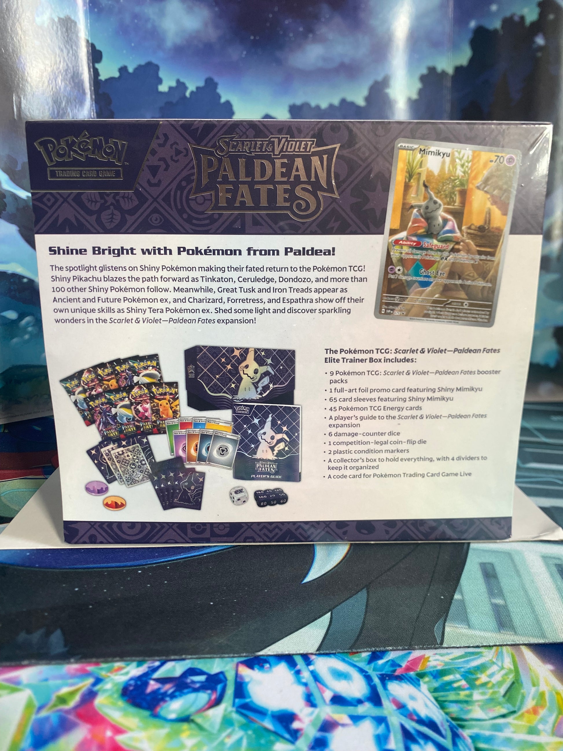 Paldean Fates Elite Trainer Box achterkant