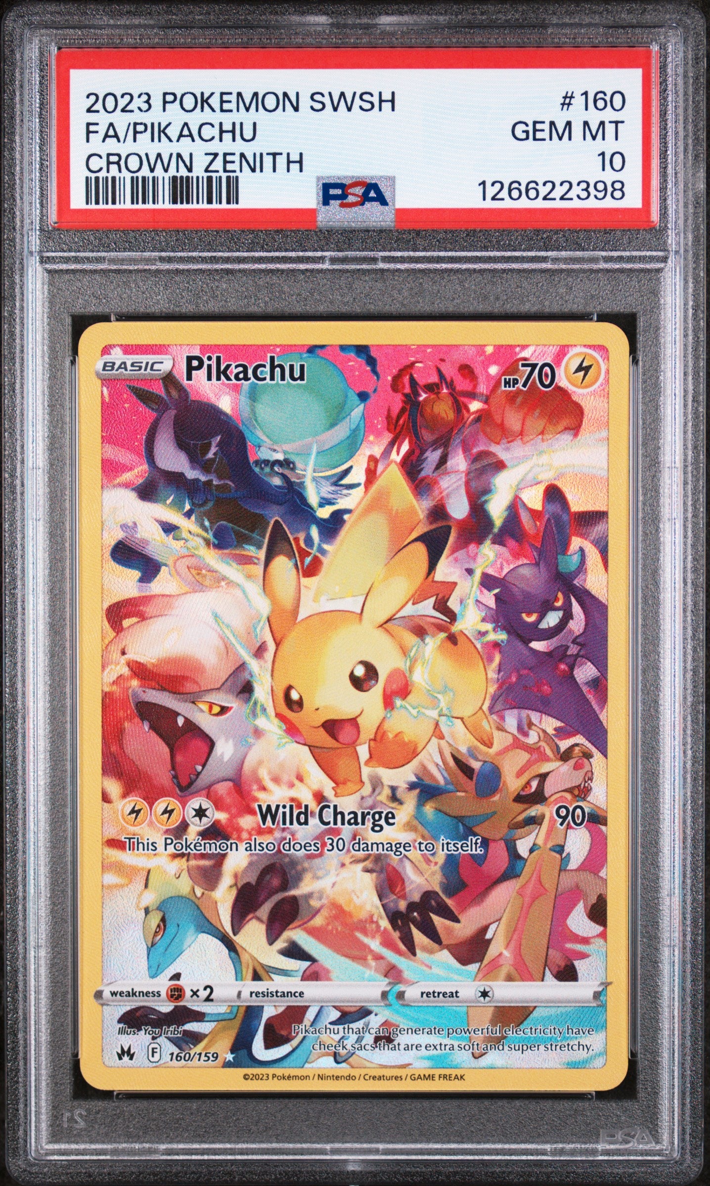 Pikachu 160/159 PSA 10 voorkant