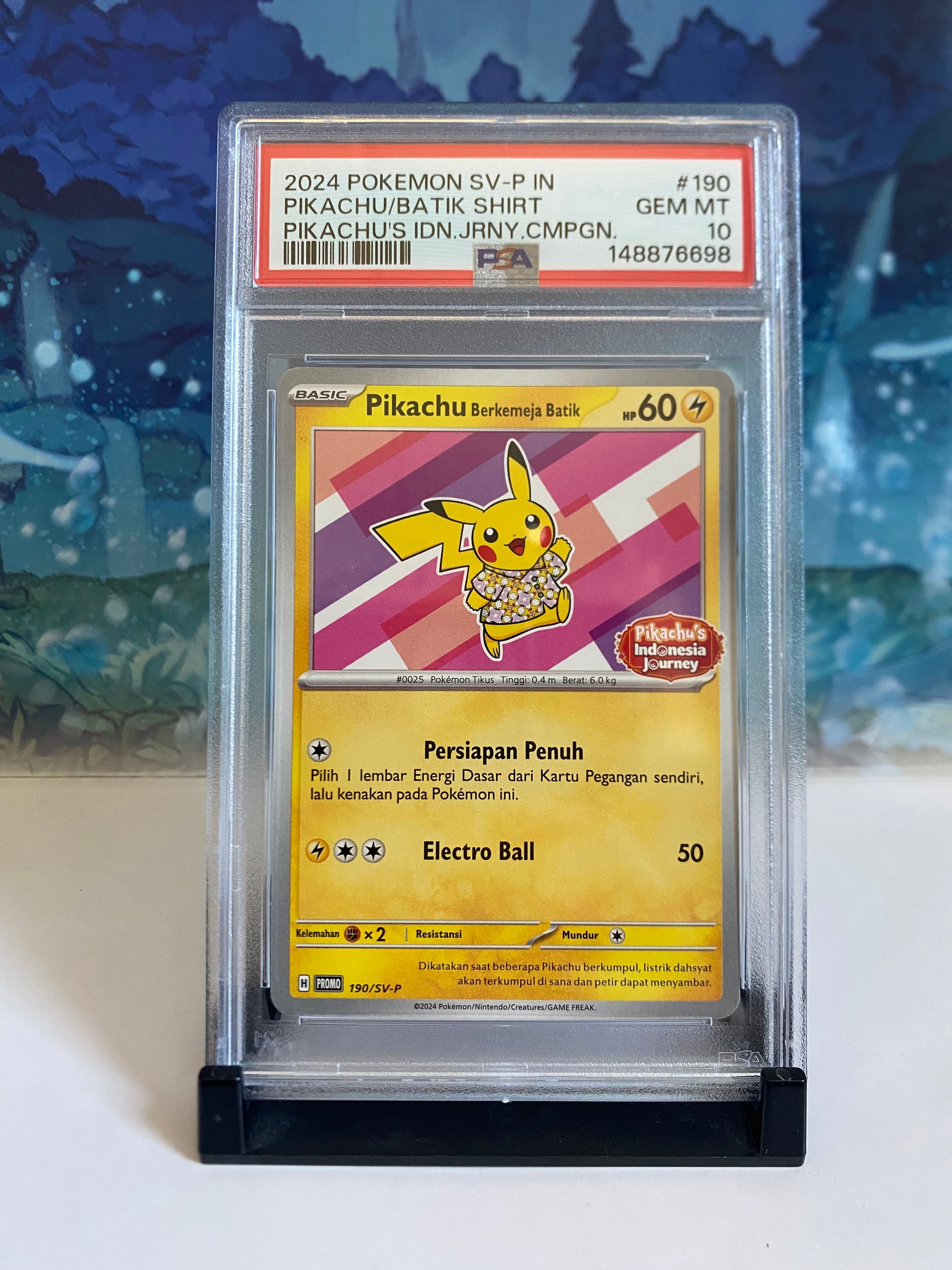 Pikachu Batik 190 PSA 10 Sealed Collector