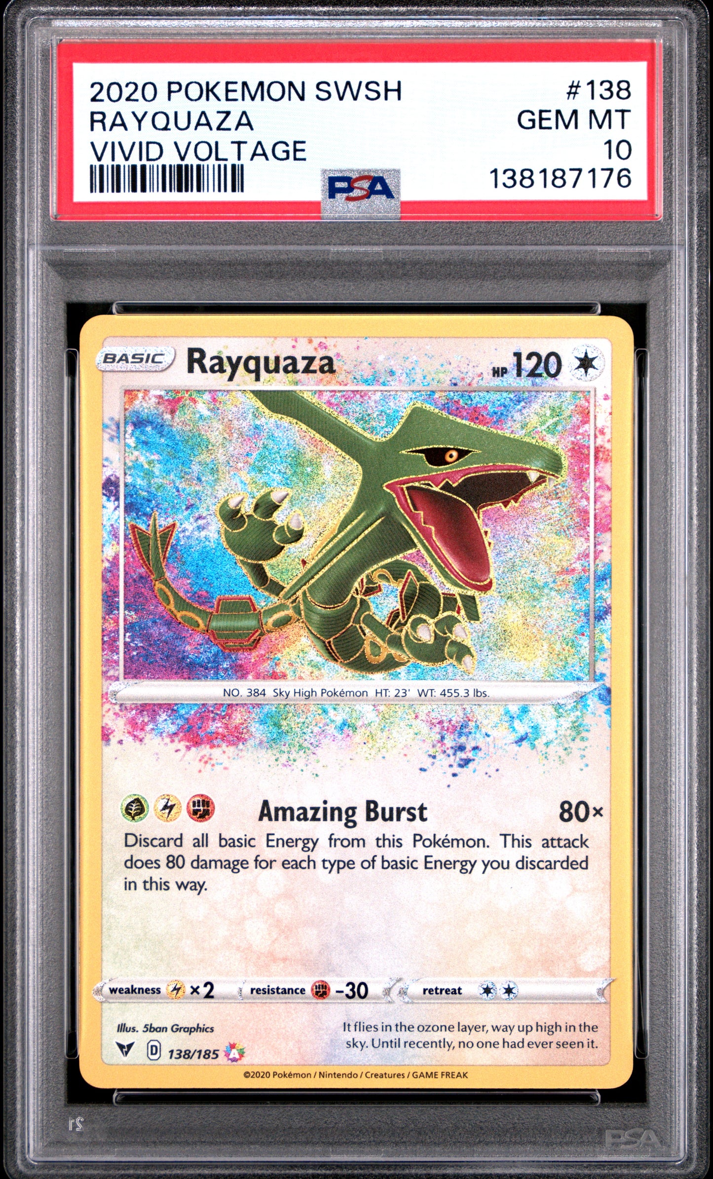 Rayquaza 138 PSA 10 voorkant