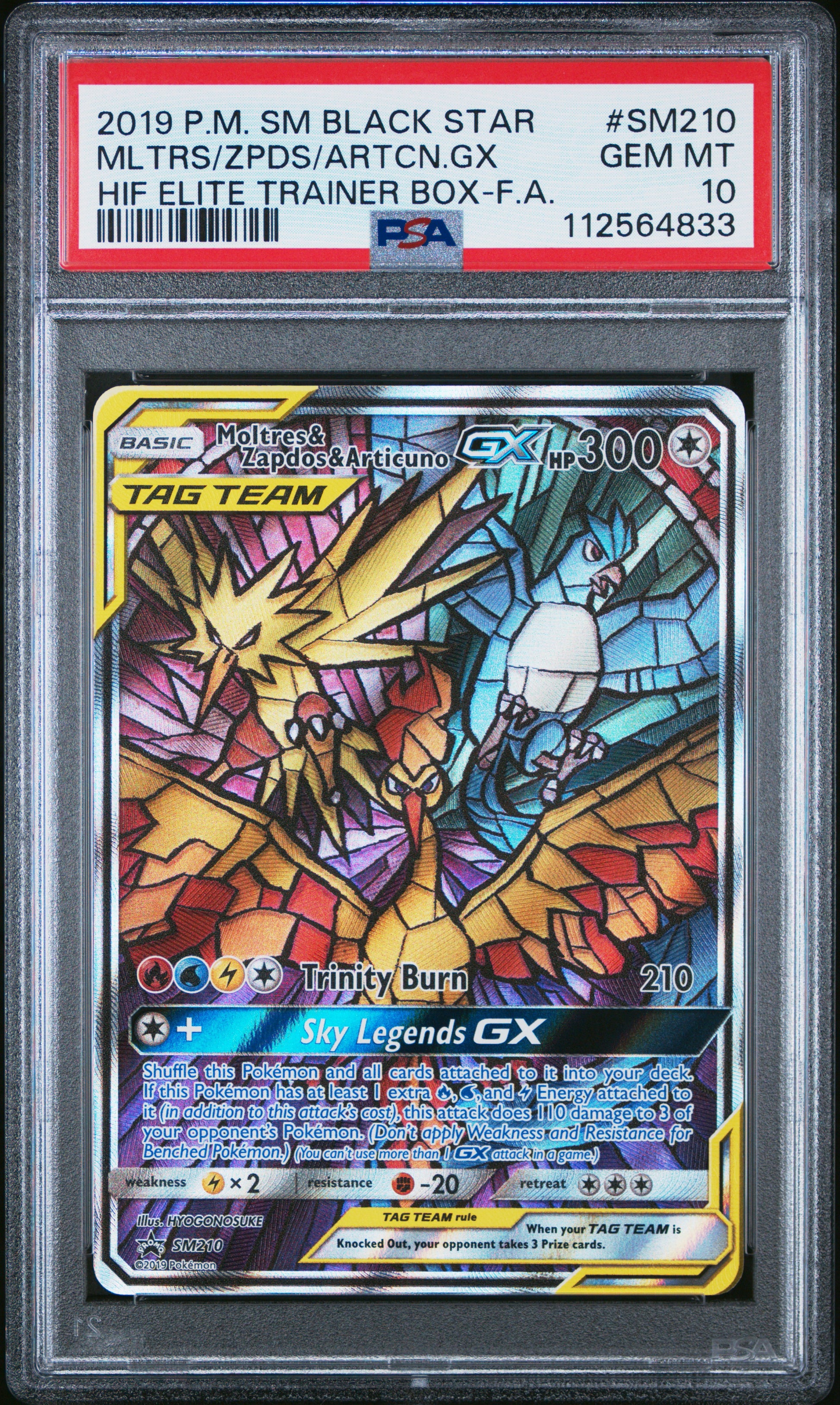 SM210 Hidden Fates ETB promo PSA 10 PSA scan voorkant
