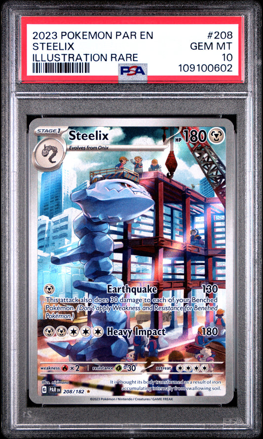 Steelix 208 Paradox Rift PSA 10 voorkant
