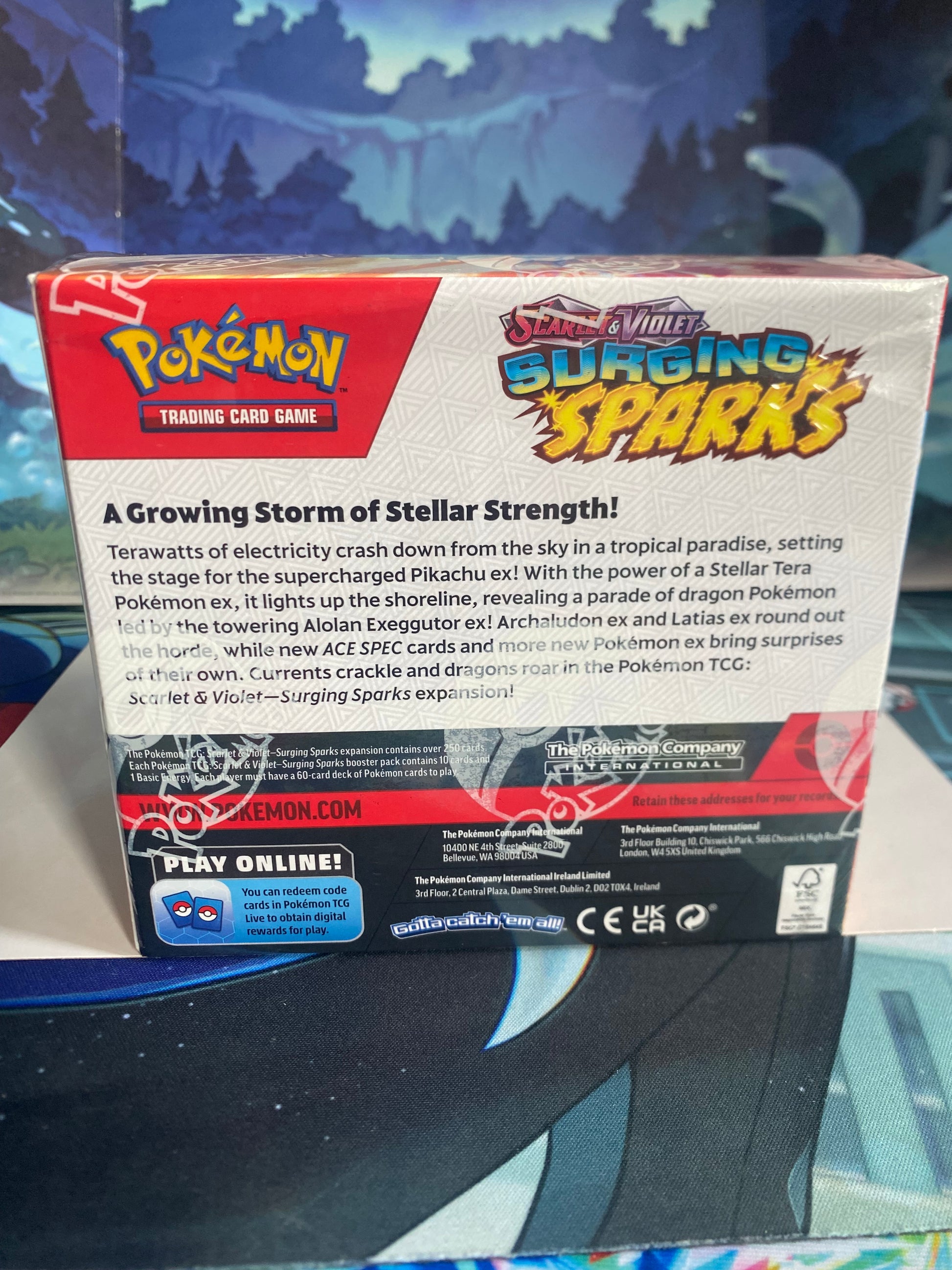 Surging Sparks Booster Box achterkant