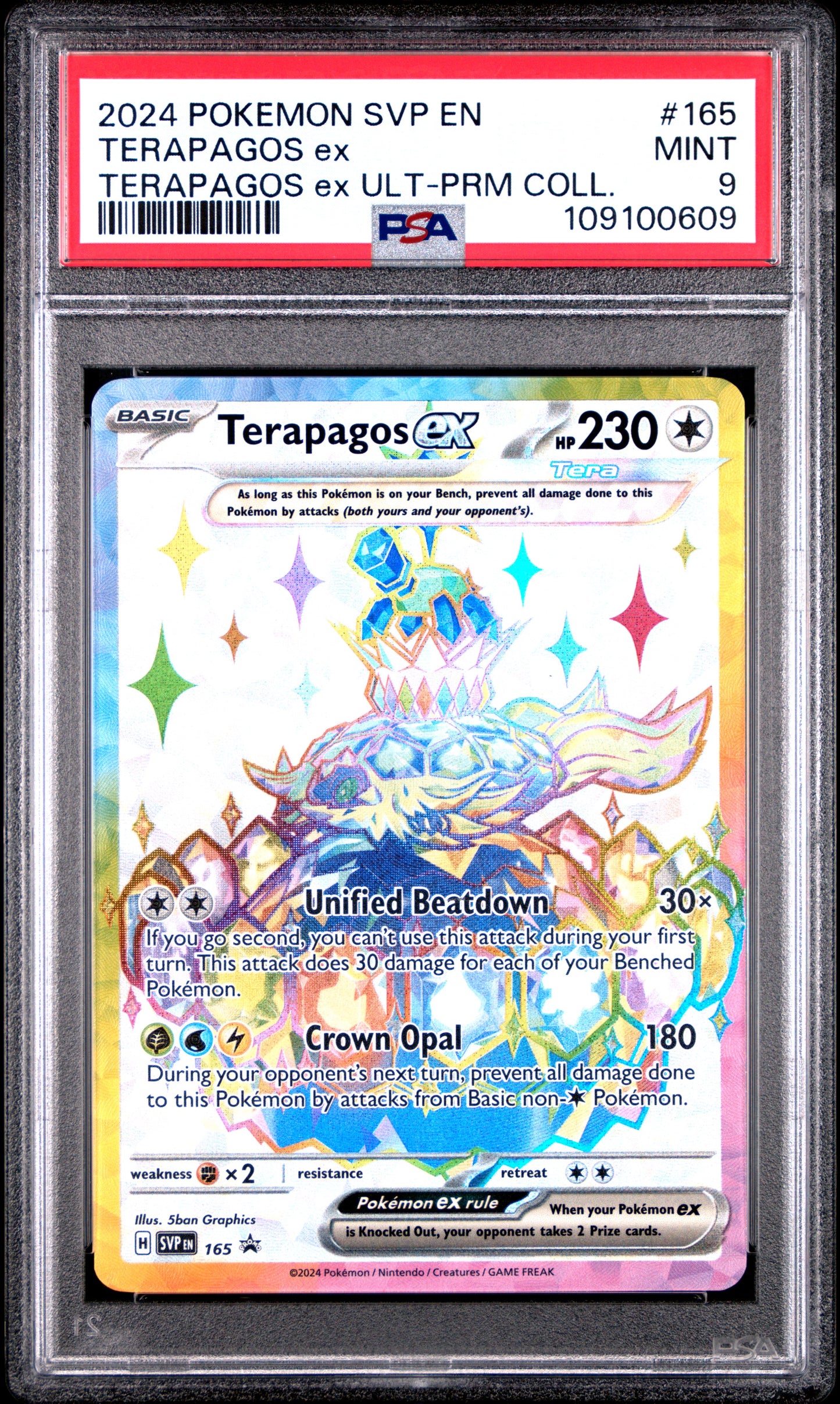 Terapagos SVP165 Terapagos Ultra Premium Collection PSA 9 voorkant