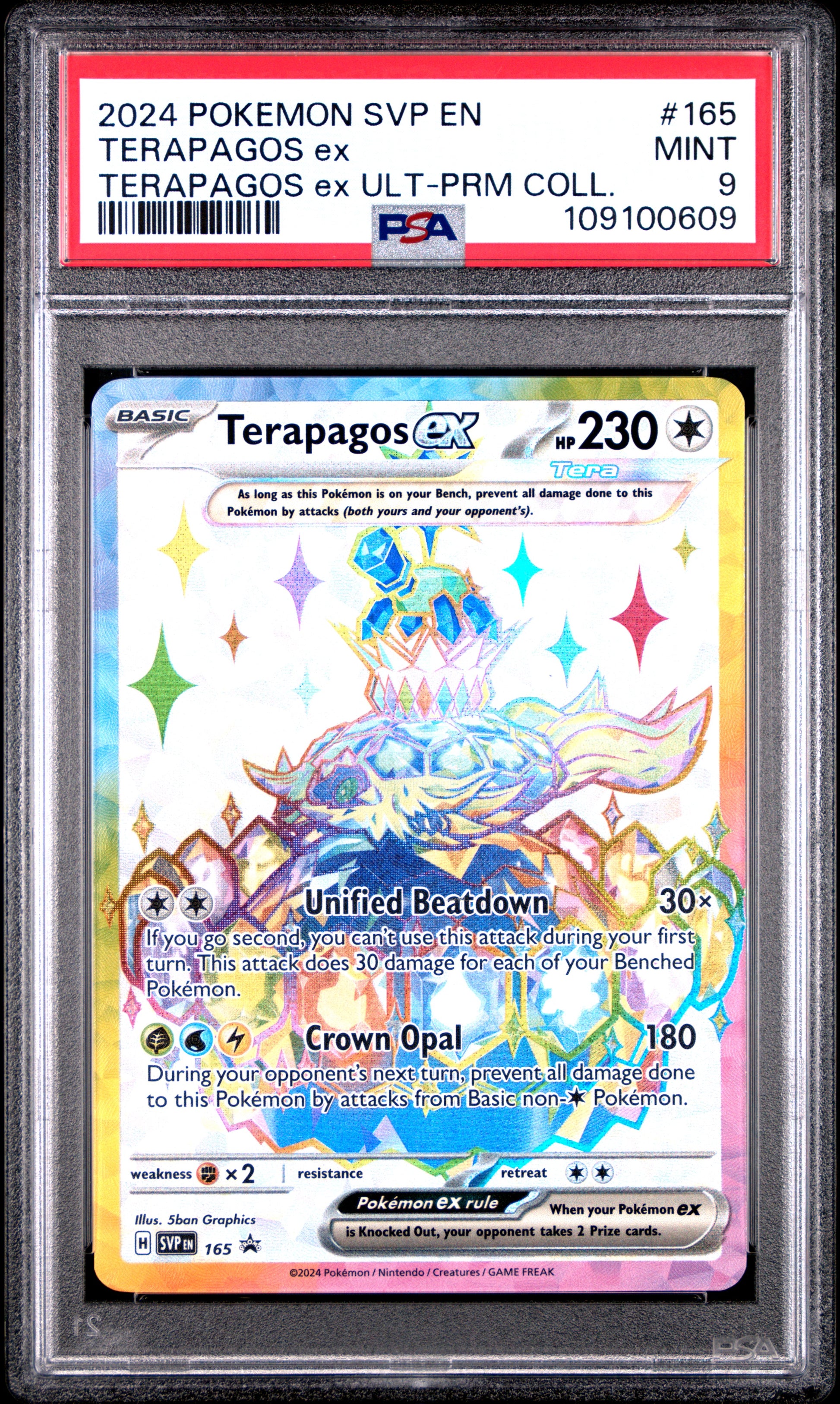 Terapagos SVP165 Terapagos Ultra Premium Collection PSA 9 voorkant