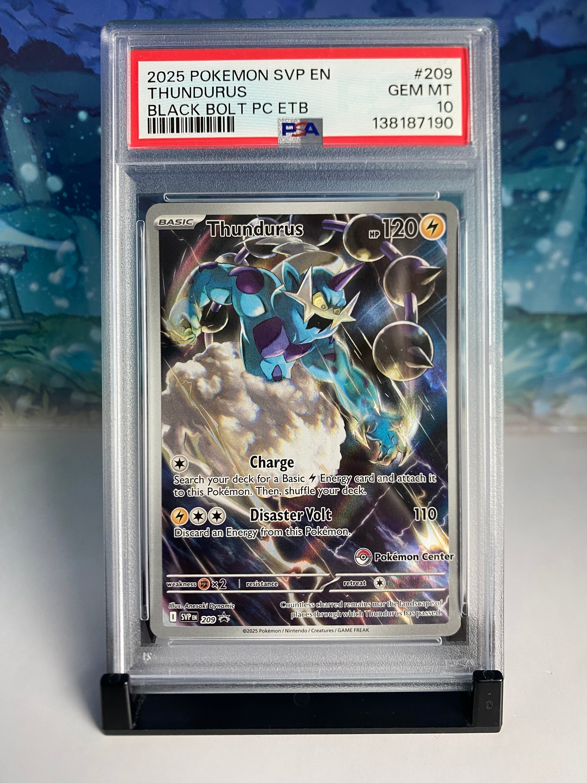 Thundurus Pokemon Center 209 SVP PSA 10 Sealed Collector