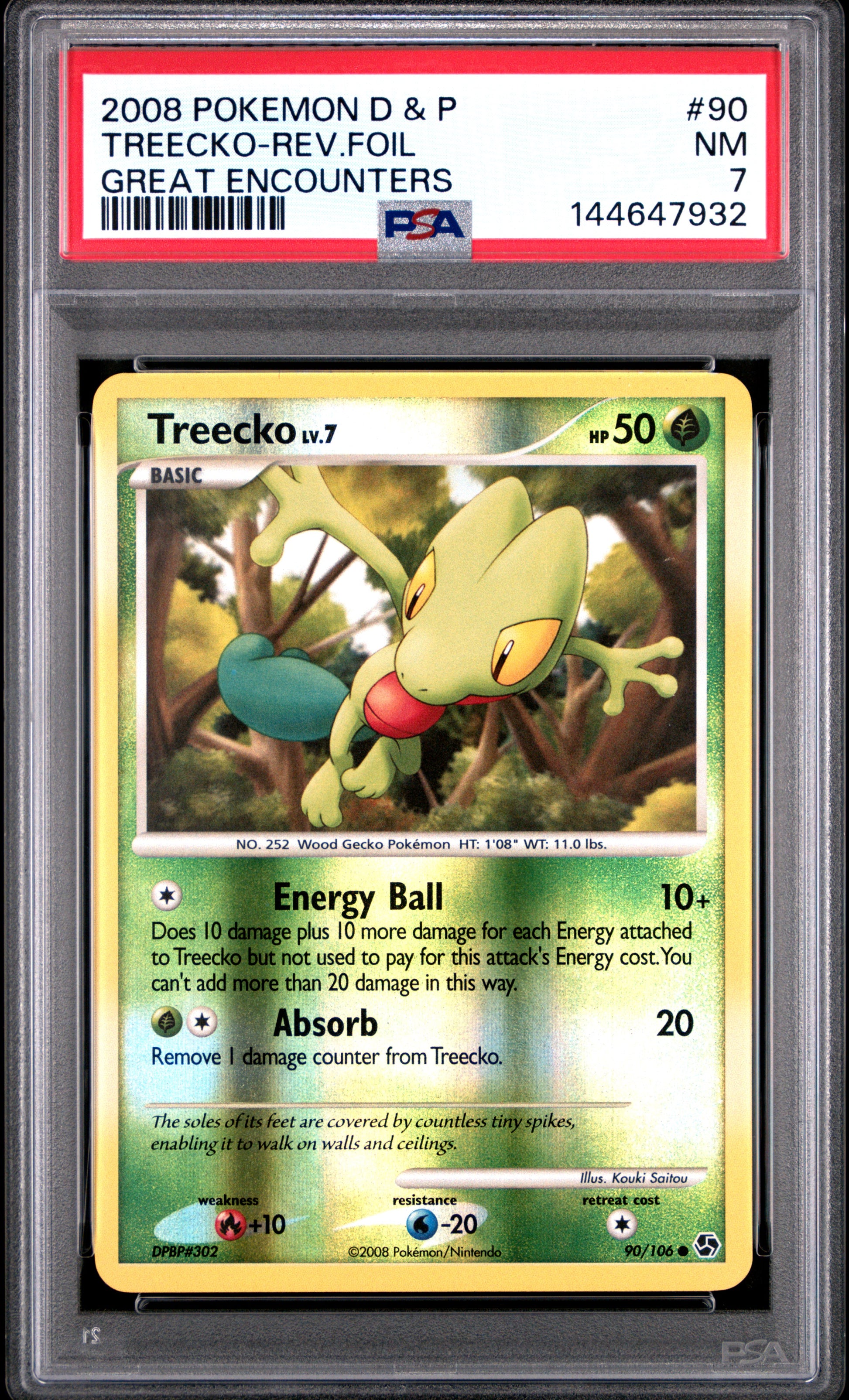 Treecko Great Encounters PSA 7 voorkant