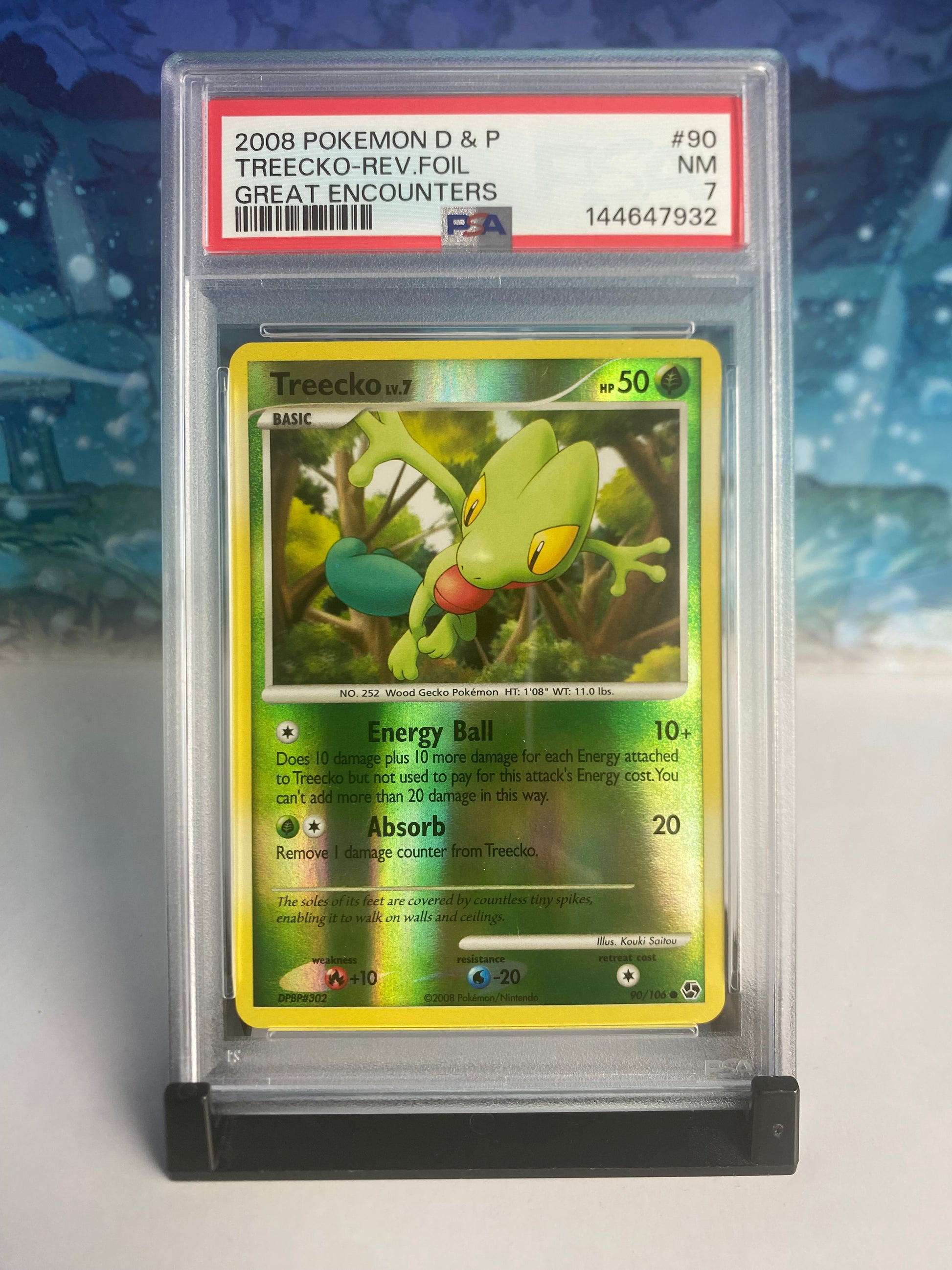 Treecko Great Encounters Reverse PSA 7 Sealed Collector