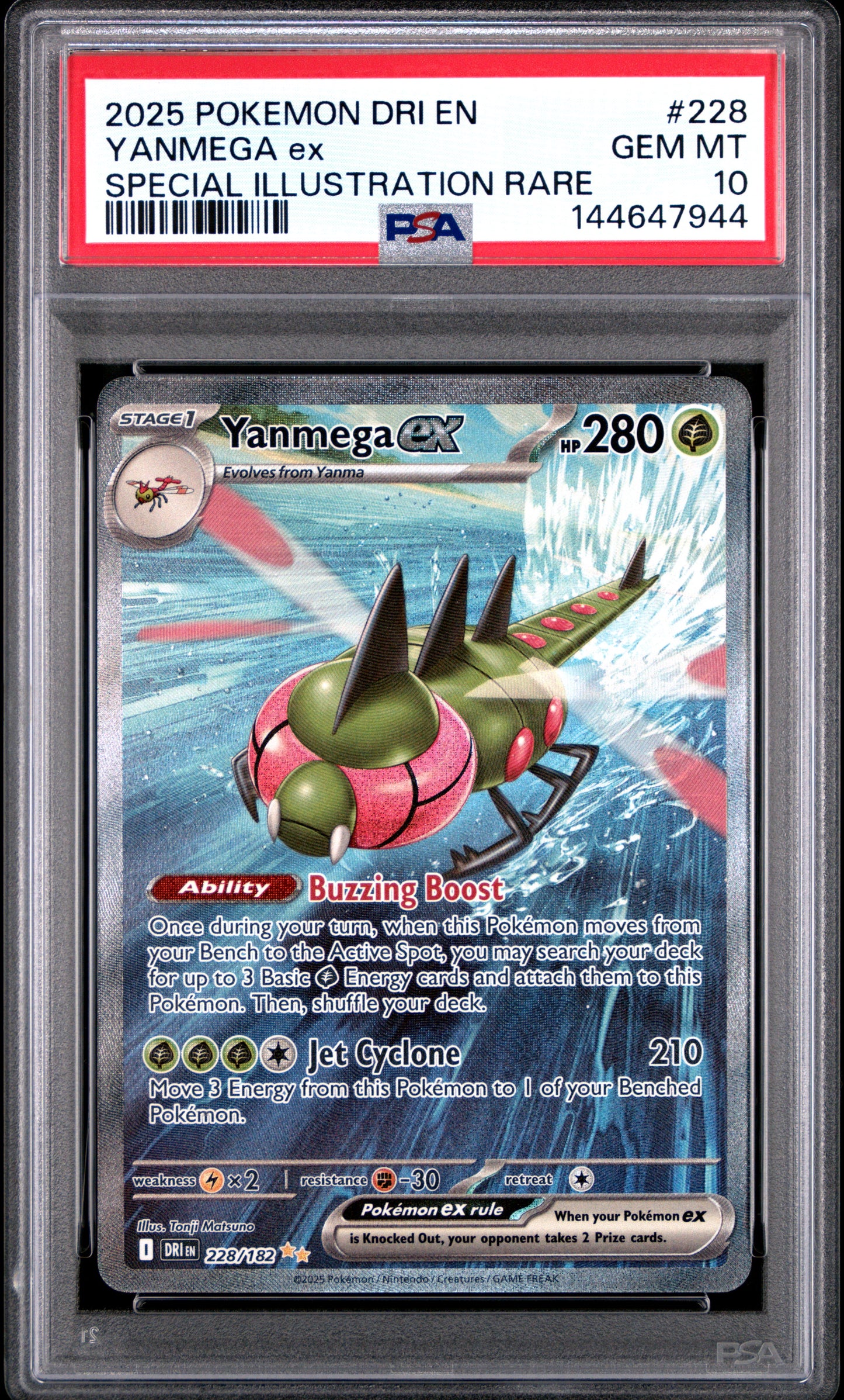 Yanmega ex 228 PSA 10 voorkant