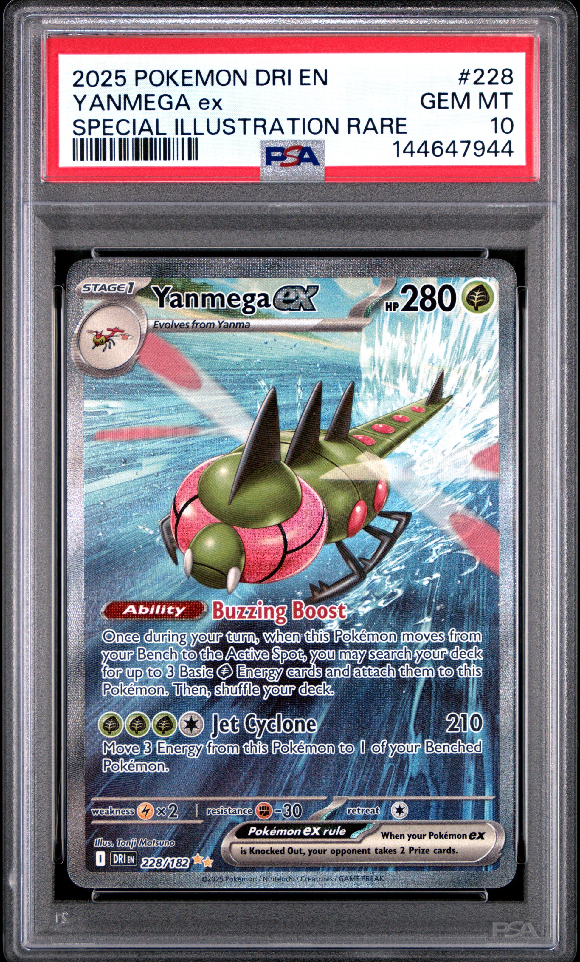 Yanmega ex 228 PSA 10 voorkant